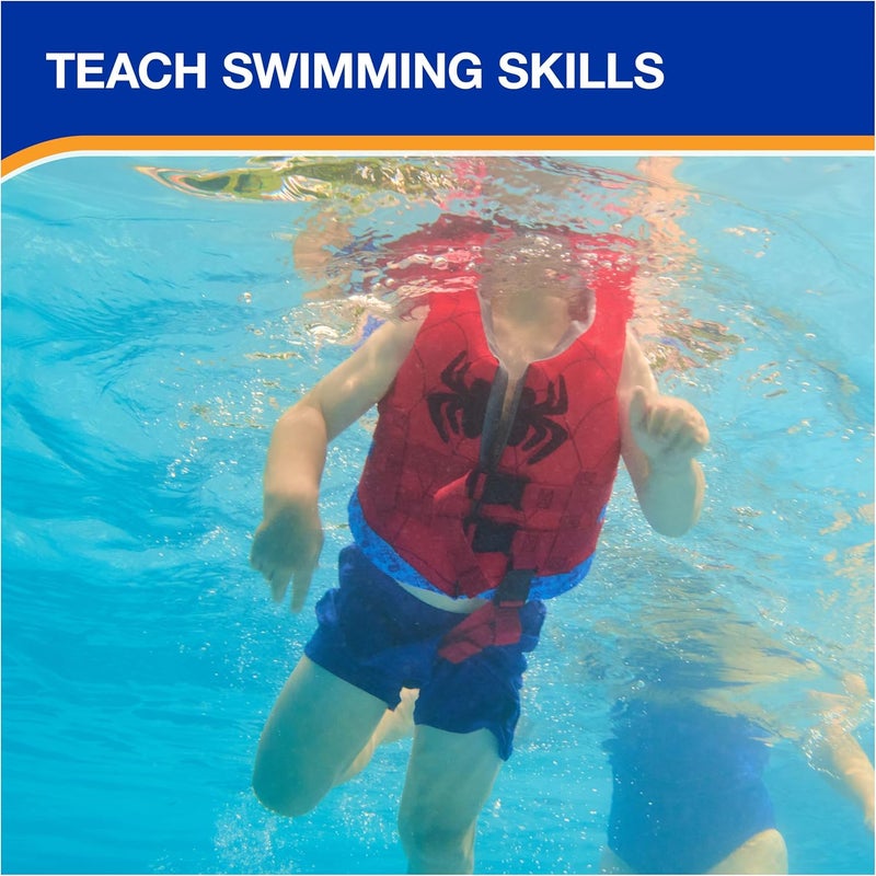 SwimWays Marvel Swim Trainer Life Jacket, US Coast Guard Approved Life Vest Kids Swim Vest, Pool Floats & Life Jackets for Kids 33-55 lbs, Spidey - Image 3